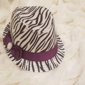 Purple zebra Fedora
